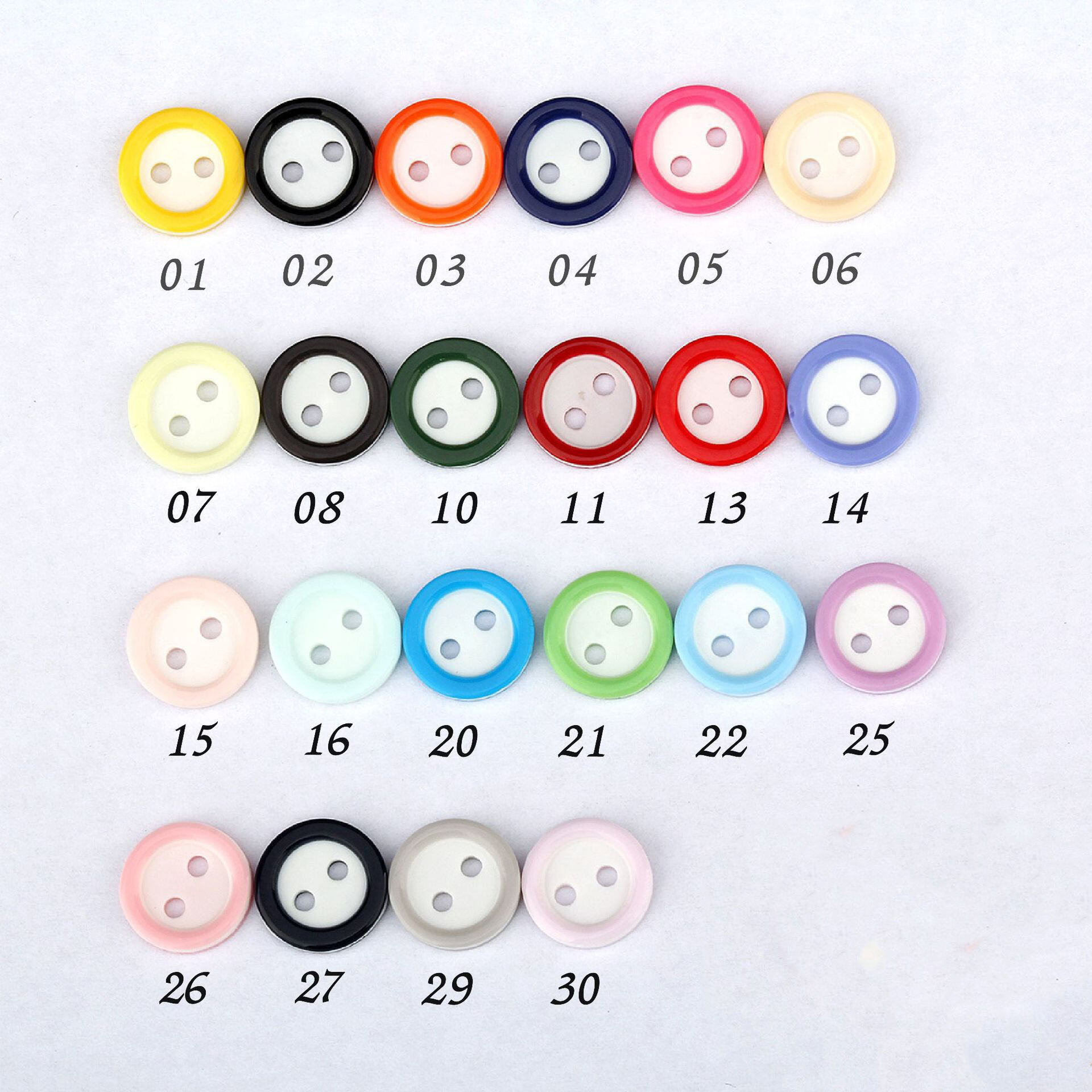 In Stock Colorful 10mm 2 Holes Fancy Resin Button For Children Clothing factory