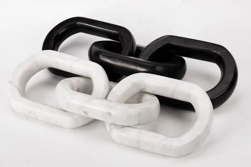 Home Decor White Marble Link Chain supplier