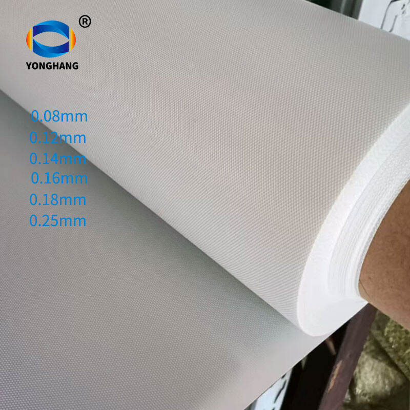 Beyaz çift yüzeyli PTFE kaplı cam elyaf kumaşımızla