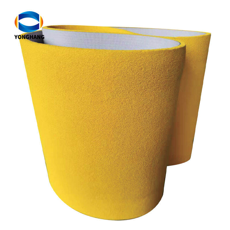 Courroie transporteuse en PVC avec revêtement en mousse jaune pour machine de nettoyage de base céramique