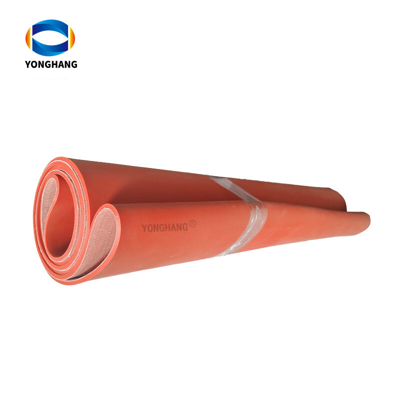 Red Silicone conveyor belt 