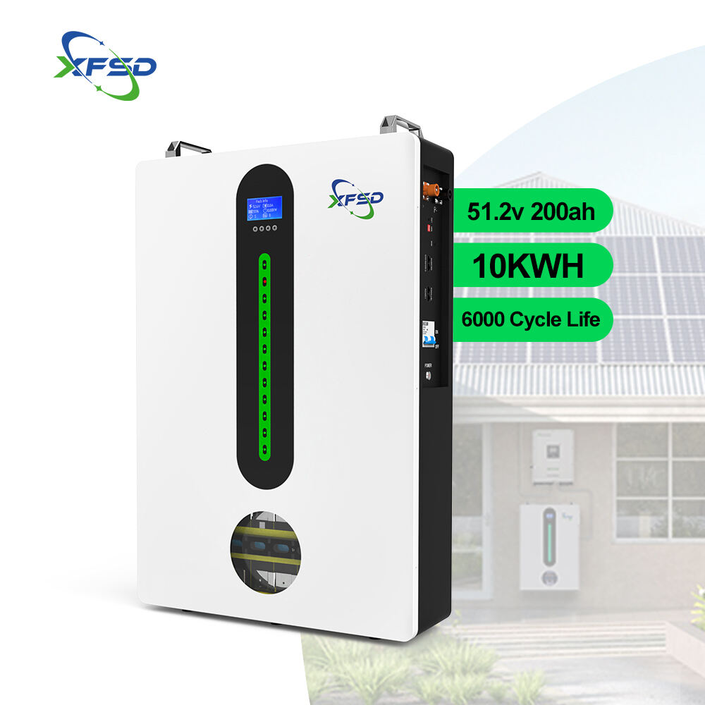 Ny smart app 5kwh 10kwh Power Wall Lithium Ion Batterier 48v 51.2v Deep Cycle Solar Storage Lifepo4 batteri 100ah 200ah