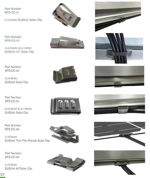 cable clip stainless steel wire rope management cable clip solar panel install mount-0