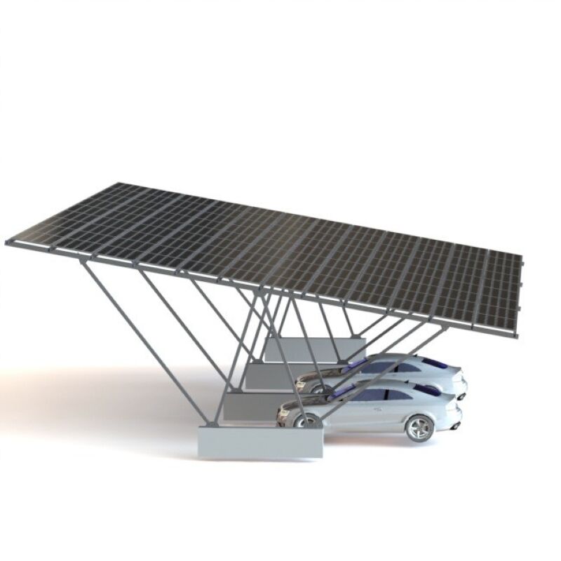 Waterproof Photovoltaic Panel Aluminum Solar Photovoltaic Carport Solar Mounting System Double Car Parking Shed
