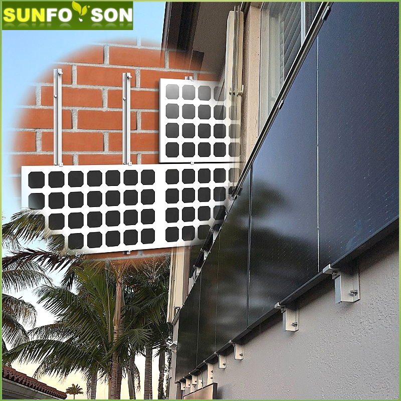 PV Panel Wall Mounting Bracket Solar Rack System External Wall Cladding Solar Module Install