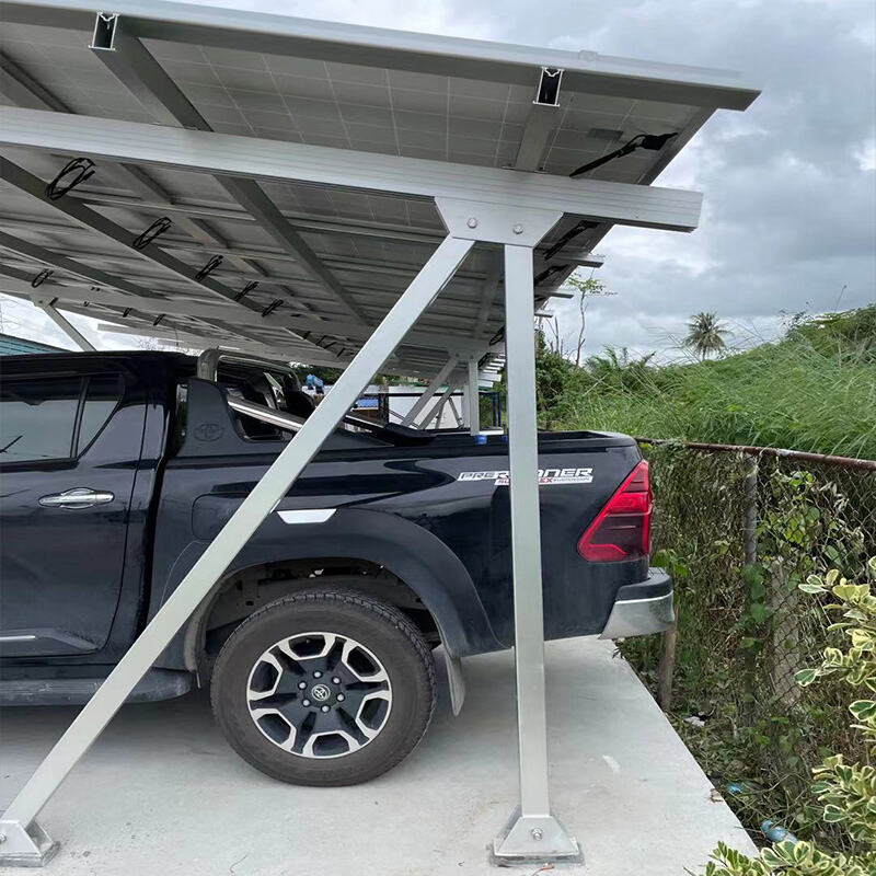 Solar Carport Structure Car Parking Shelter PV Panel Racking Mounting ...