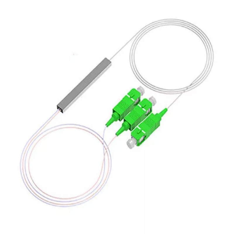 1 x 2 PLC Szalagelosztó, Összefűzött/Pigtailed ABS Modul, 2.0mm, SC/APC, Egyensúlyozott