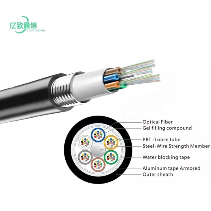 12 24 48 72 144 Cores Outdoor GYTA Fiber Optic Cable