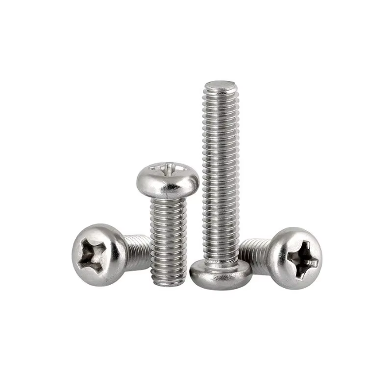Iron plated nickel cross slot round head screws pan head screw machine screws supplier