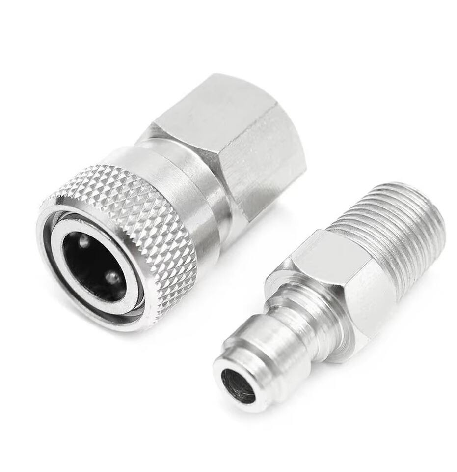 1/8BSPP Paintball Remote Line Quick Connect Disconnect - Male & Female Set details