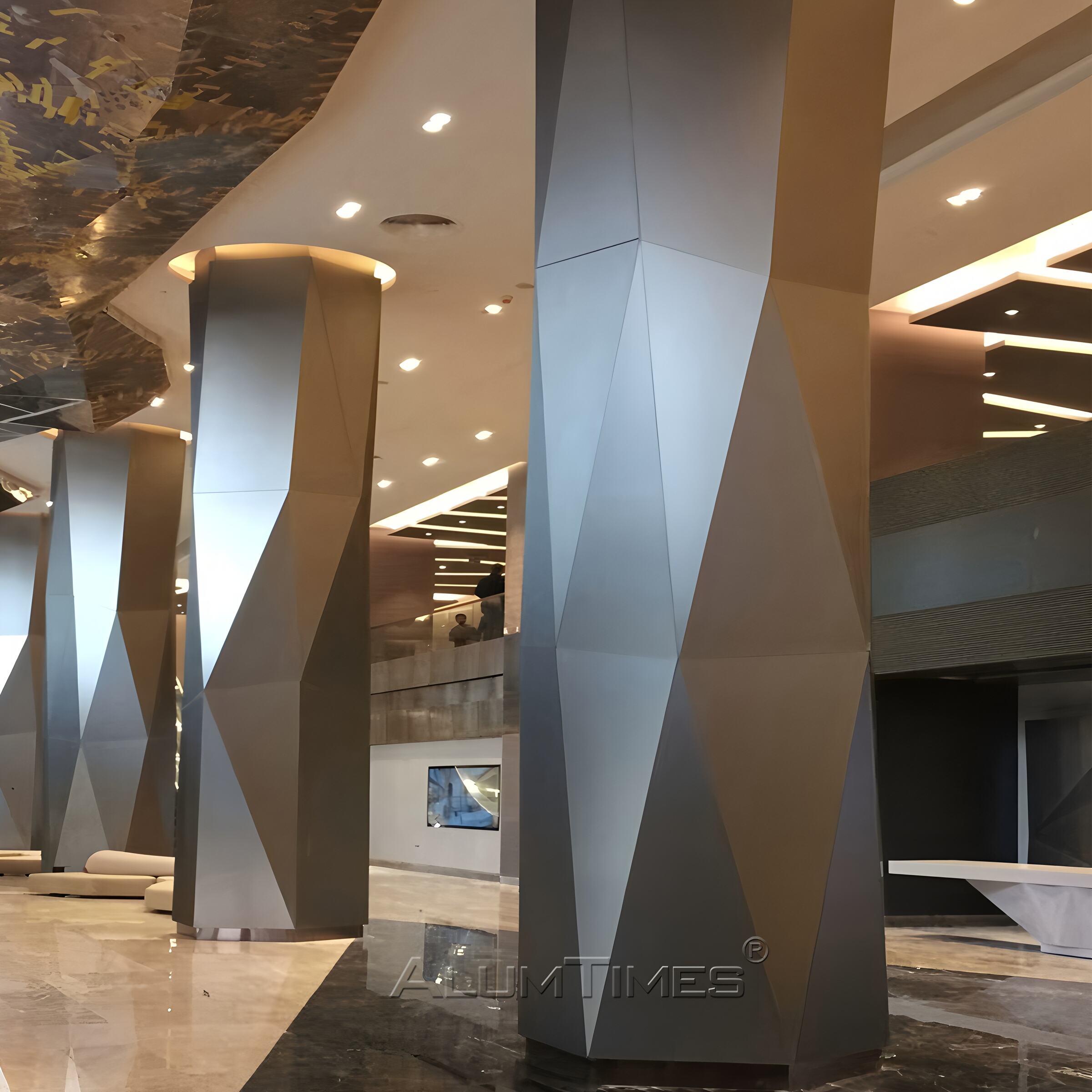 Modern Curved Aluminum Column Cladding Flexible Waterproof Wall Panels