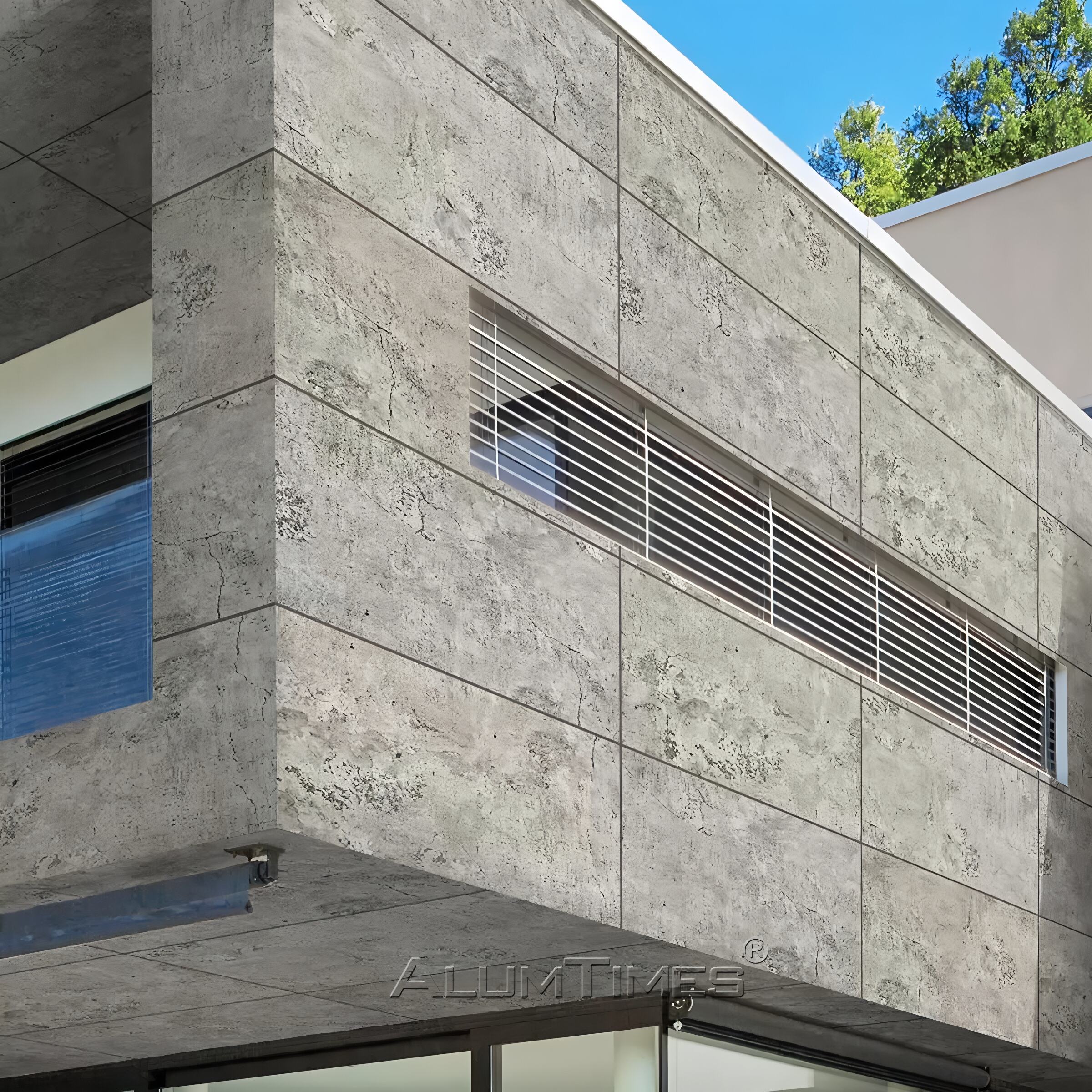 Alumtimes® Fireproof ACP Cladding: Industrial Wood/Stone Grain, DIN ...