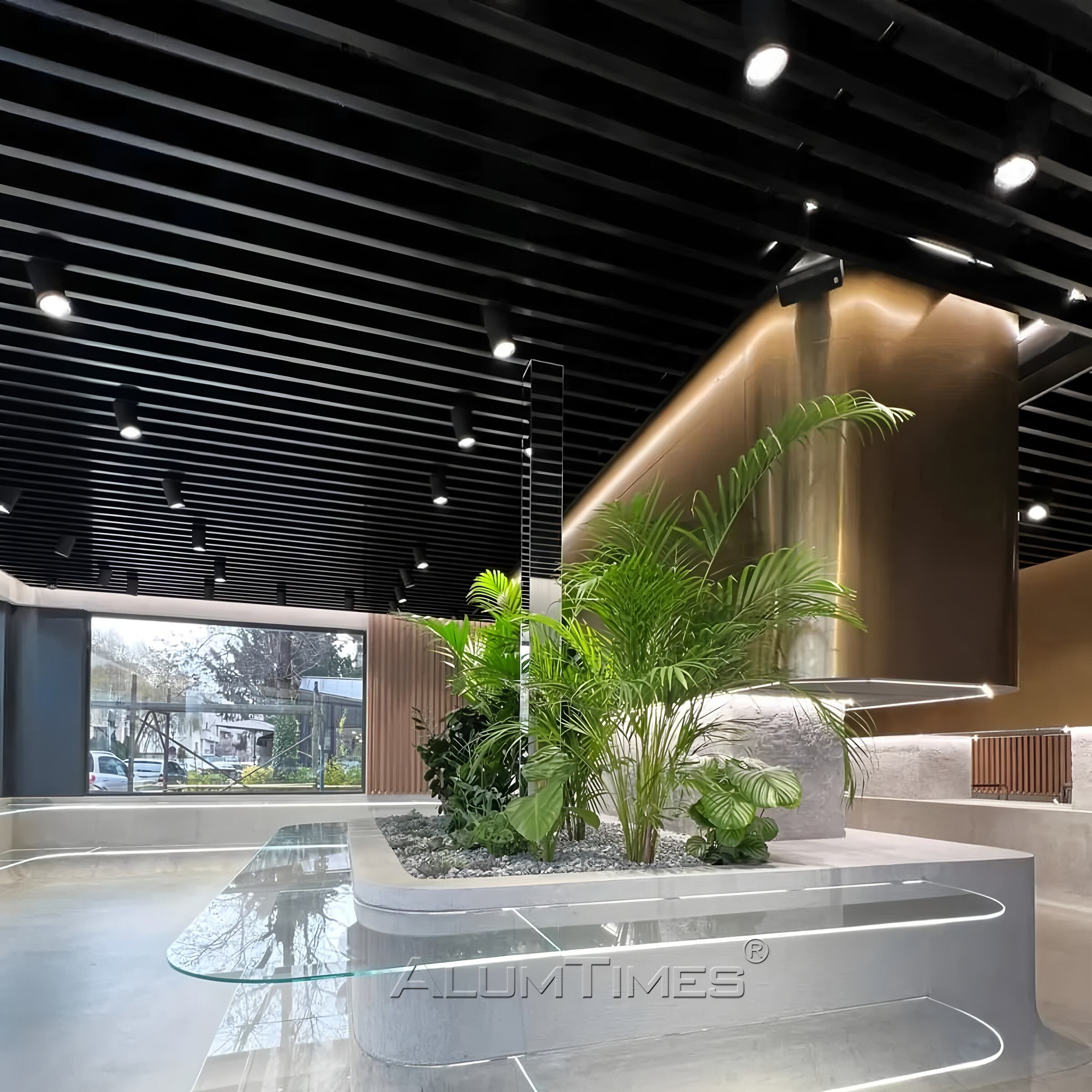 Decorative Baffle Ceiling for Shopping Mall Interior Strip Panels