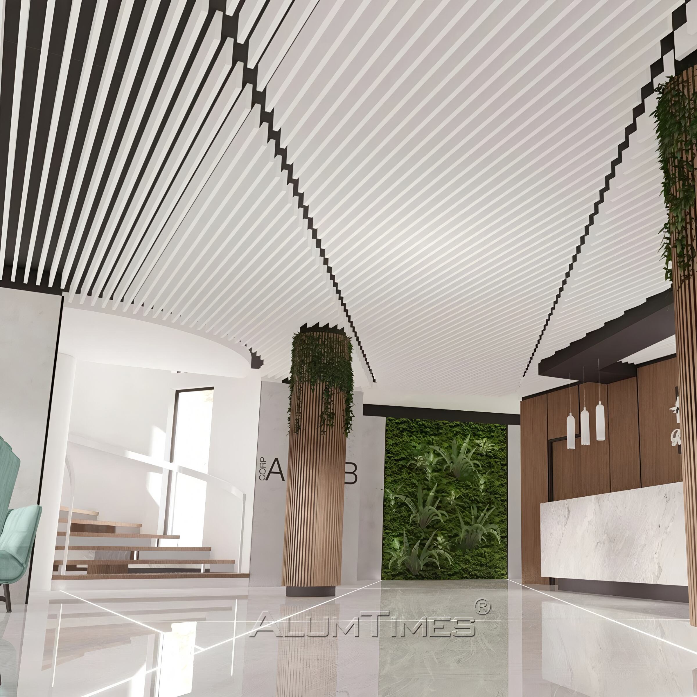 Artistic Metal Baffle Ceiling Panels — Fireproof, Sound-Absorbing, ISO ...