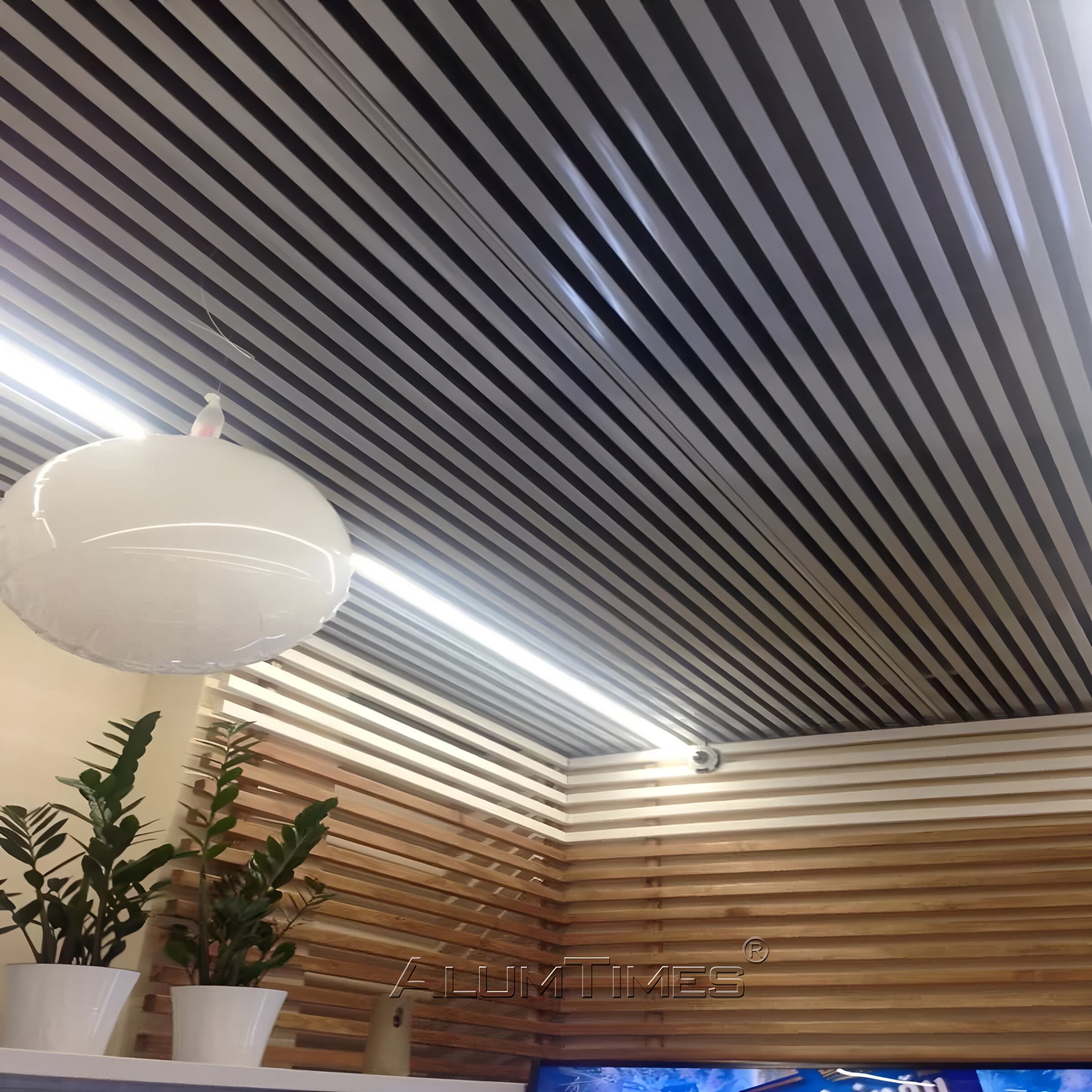 Artistic Metal Baffle Ceiling Panels — Fireproof, Sound-Absorbing, ISO ...