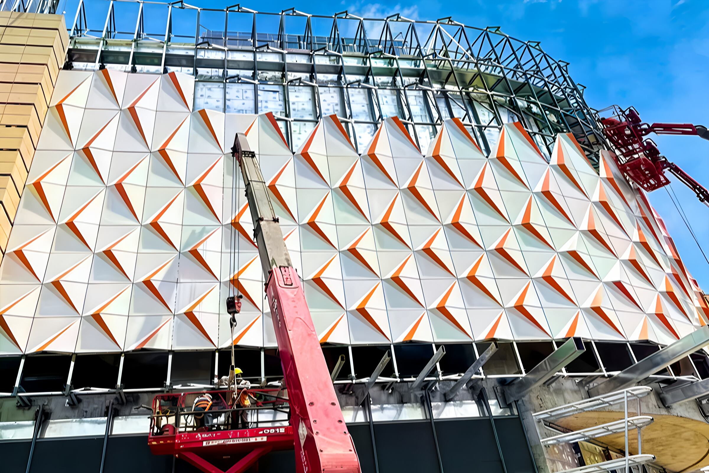 Its core feature Its core feature：  Lightweight and High Strength：Light in weight, high in strength, stable and reliable in installation  Varied in Design：High plasticity, capable of customizing various 3D three-dimensional shapes according to design requirements.  Rich in Colors:The coating is uniform, the colors are diverse, and it supports personalized customization.  Weather-Resistant and Corrosion-Resistant:Adaptable to various indoor and outdoor environments, with flexible surface treatment options available.  Its core feature Its core feature：  Lightweight and High Strength：Light in weight, high in strength, stable and reliable in installation  Varied in Design：High plasticity, capable of customizing various 3D three-dimensional shapes according to design requirements.  Rich in Colors:The coating is uniform, the colors are diverse, and it supports personalized customization.  Weather-Resistant and Corrosion-Resistant:Adaptable to various indoor and outdoor environments, with flexible surface treatment options available.  1 (2)(fc5cbc631d).jpg  Can be applied in various scenarios  Can be applied in various scenarios：  Commercial spaces: shopping malls, hotels, office buildings.  Cultural buildings: museums, theaters, exhibition halls.  Residential decoration: villas, high-end apartments, clubs.  1 (3)(3612913178).jpg  Process advantages