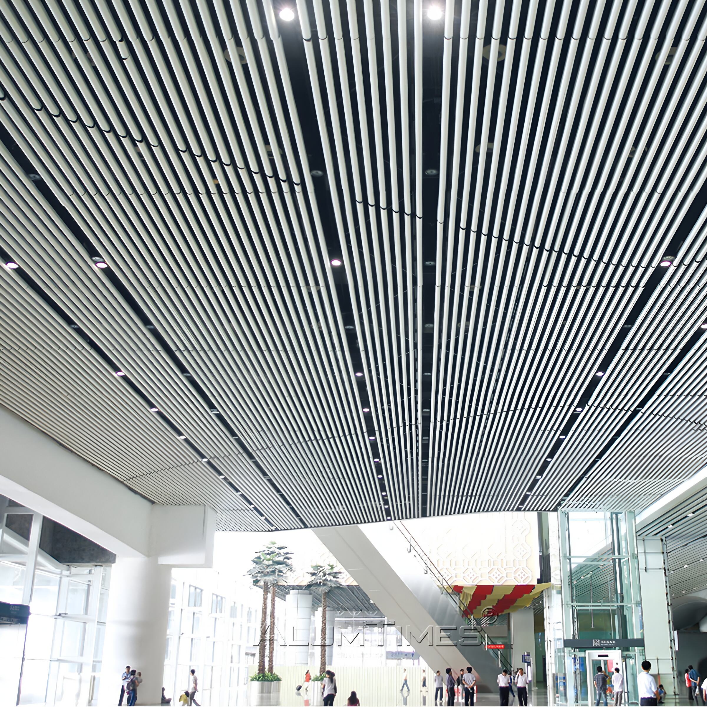 Custom Exterior Aluminum Round Tube Ceiling | ISO 9001, CE, KYNAR 500 ...