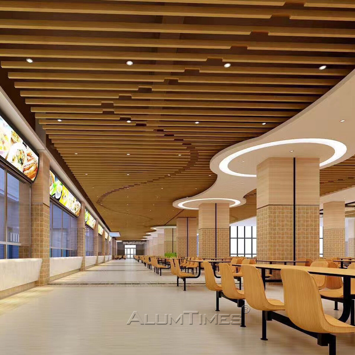 Waterproof Resistant Suspended Baffle Ceiling System for Modern Interior Decoration