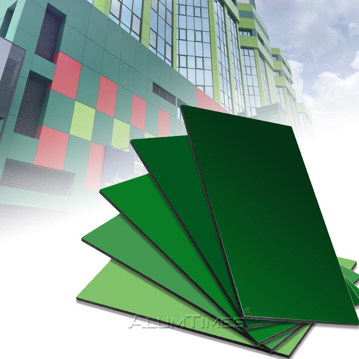 ACP 4mm PVDF Modern Warehouse Exterior Wall Cladding Aluminum Composite Panel