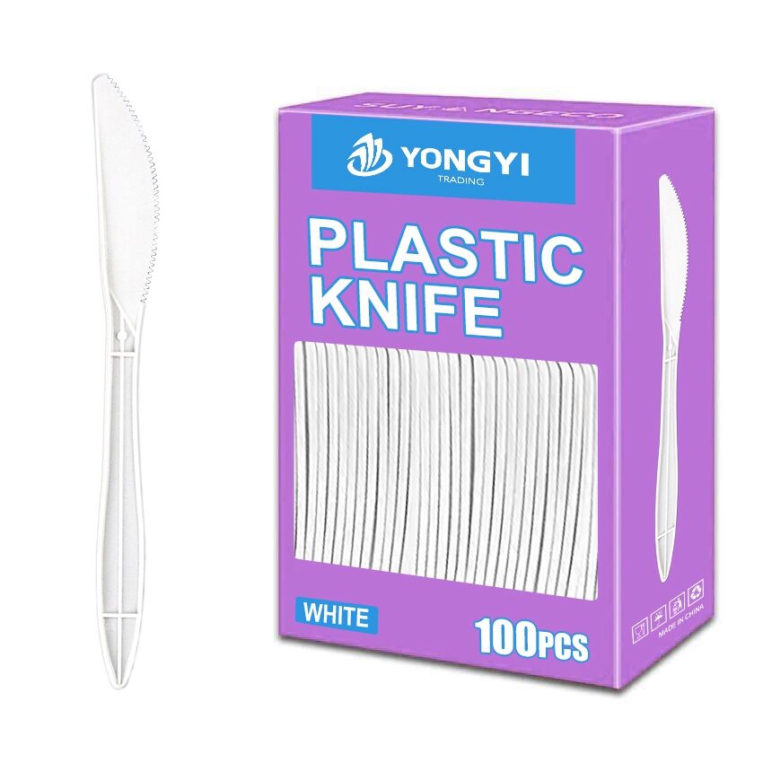  Best-selling disposable PP plastic tableware set with 2.5G knife