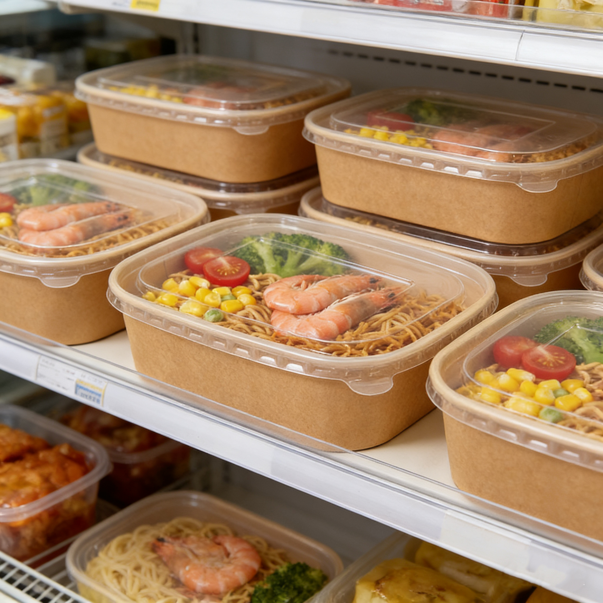 WMPB-500 paper rectangular lunch box 