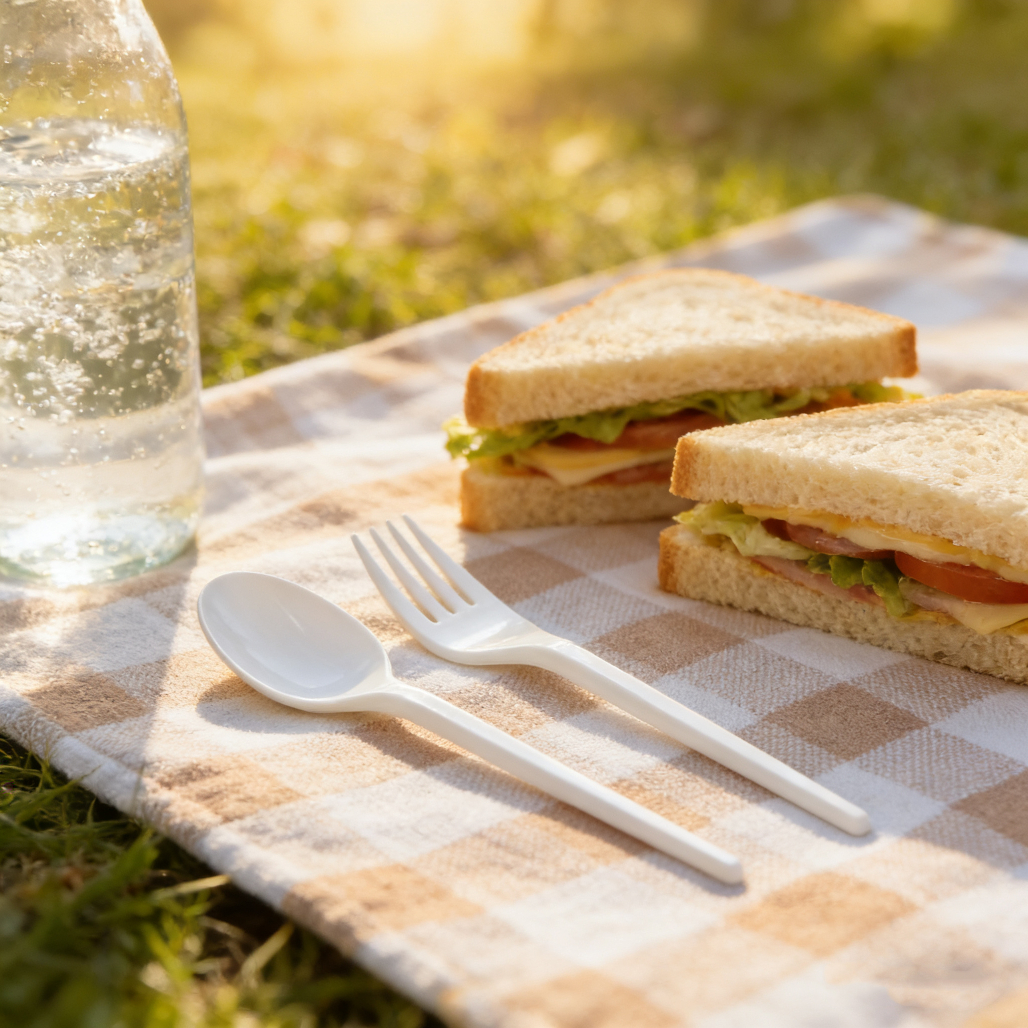 Hot Selling Compostable PP Disposable Light Duty Cutlery Set