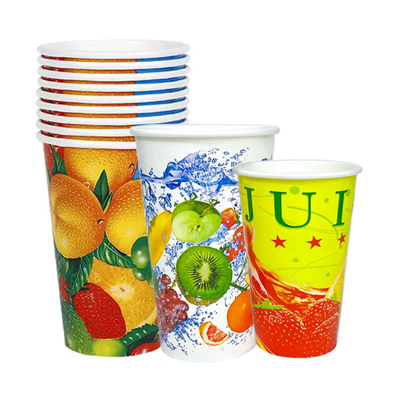 Custom Design Drinking Cup Disposable Paper Cups for Juice