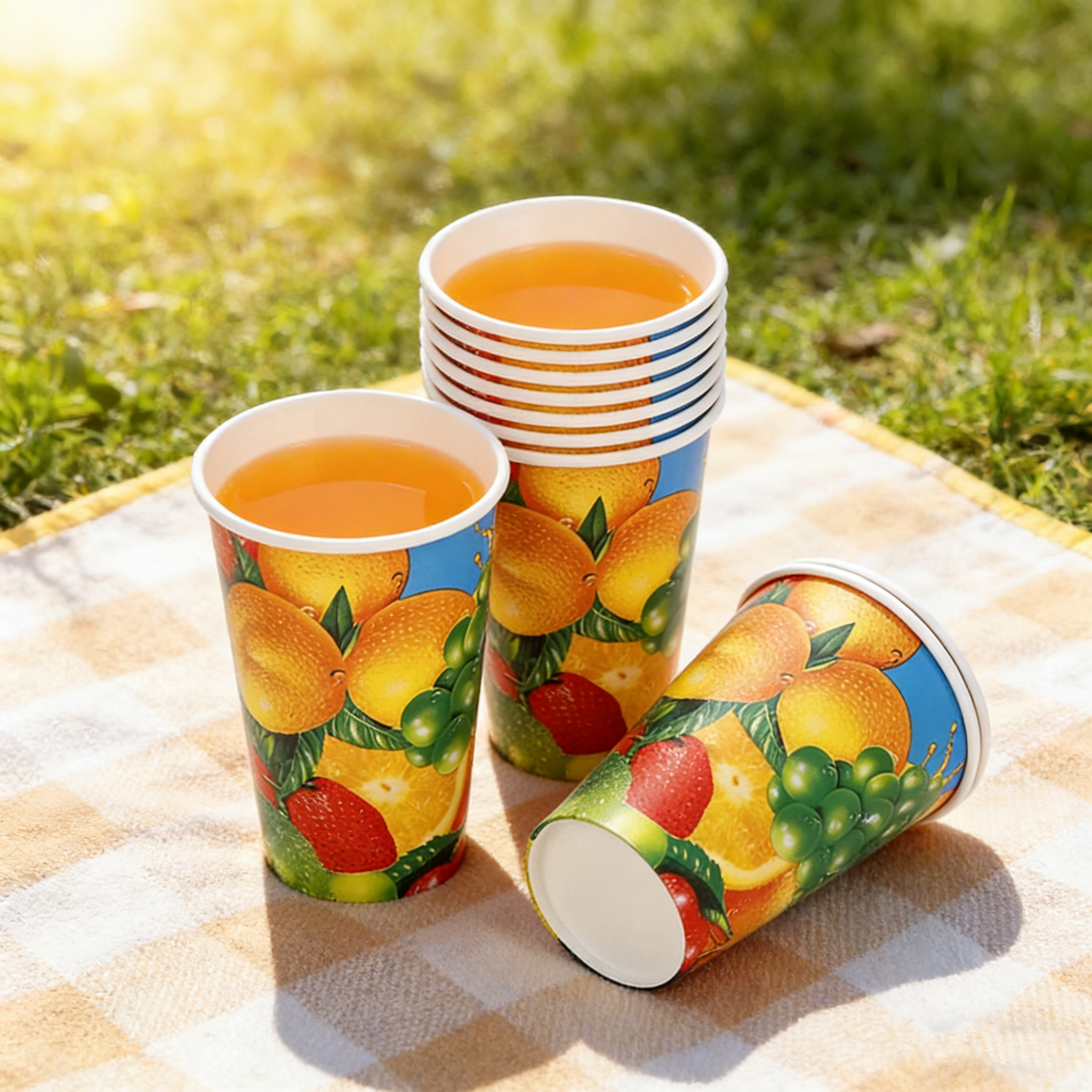 Custom Design Drinking Cup Disposable Paper Cups for Juice