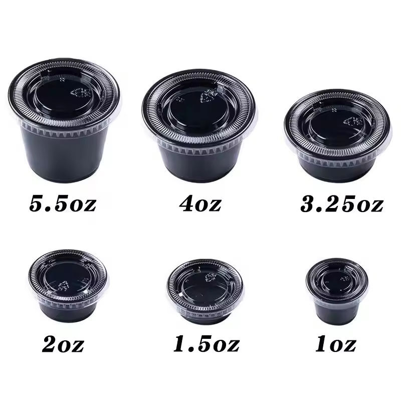 Disposable PP Sauce Container Dipping Seasoning Container with PET Lid