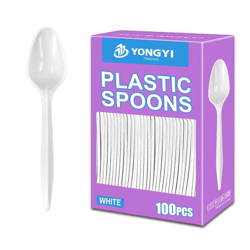  Best-selling disposable PP plastic tableware set with 2.5G spoons