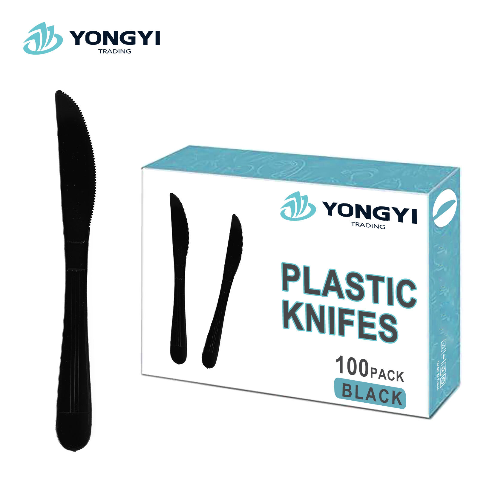  Best-selling disposable PP plastic tableware set with 5G knife