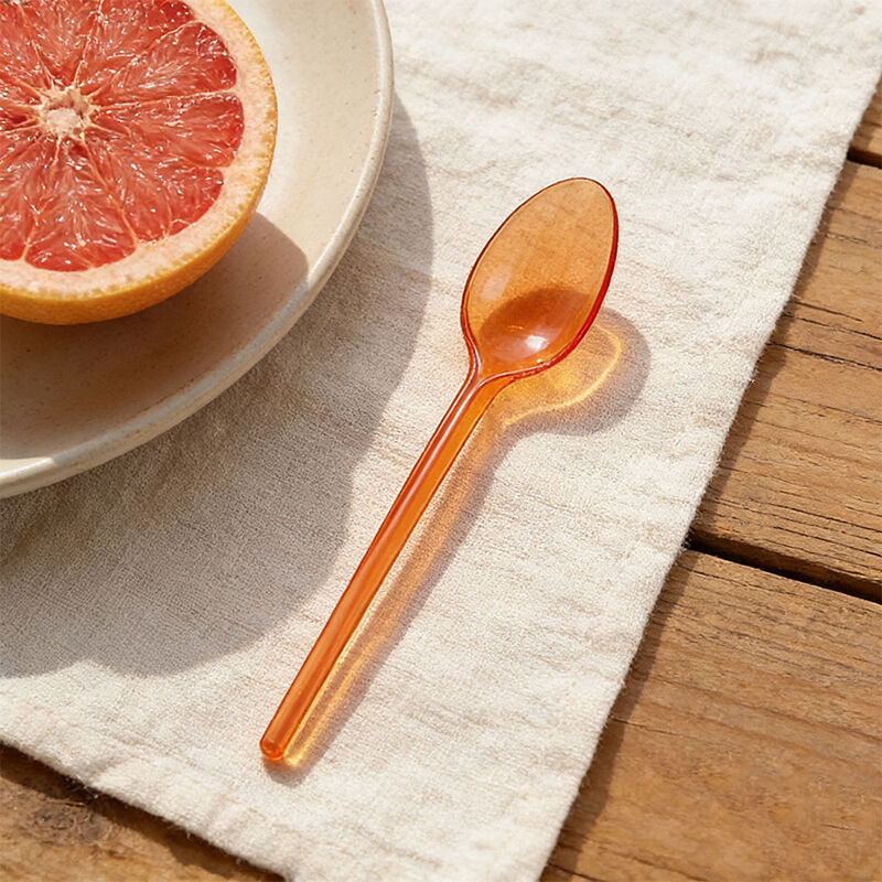 Hot Sale Customize Disposable PS 1.2g Round Shape Spoon