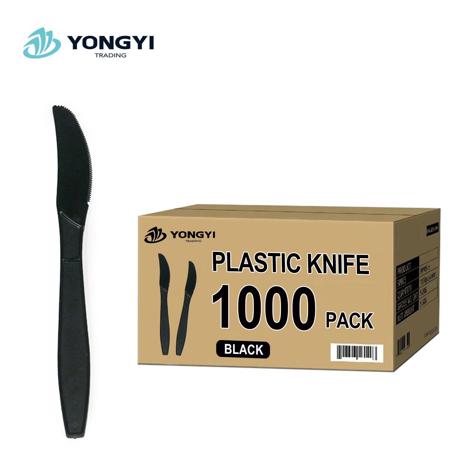  Best-selling disposable PP plastic tableware set with 4.2G knife