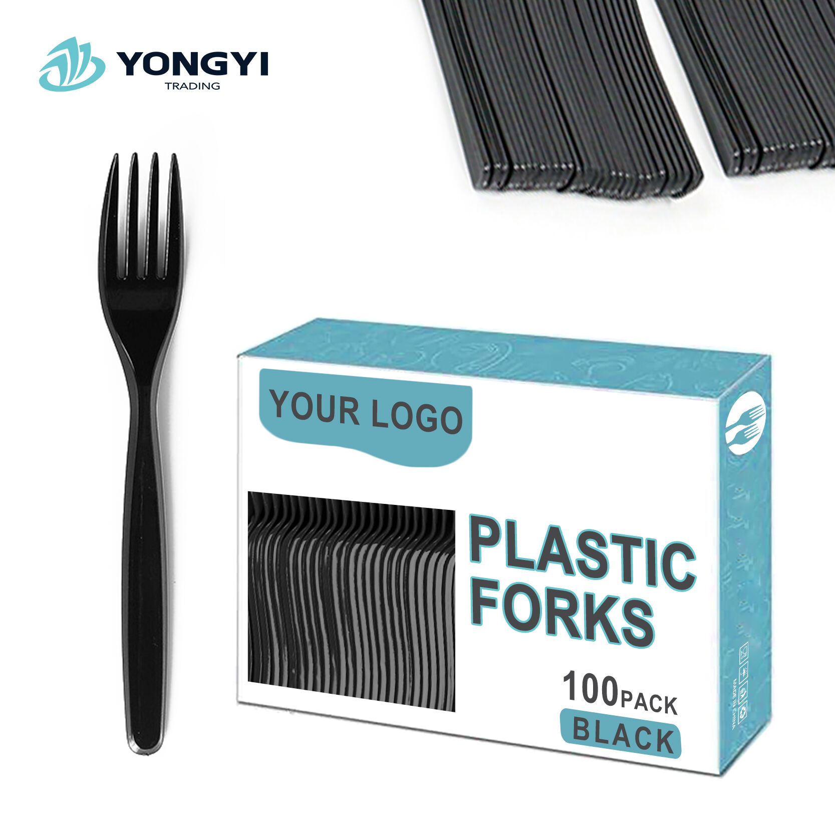  Best-selling disposable PP plastic tableware set with 3.6G fork