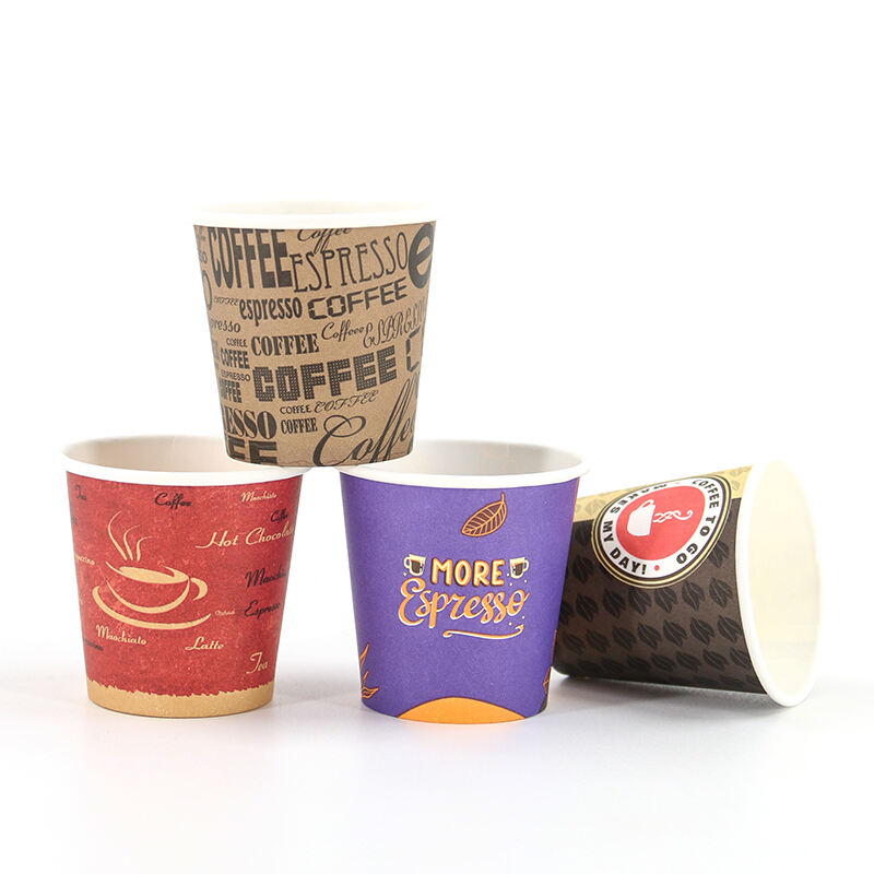 2.5oz biodegradable cardboard coffee cup double triple wall disposable coffee paper cup