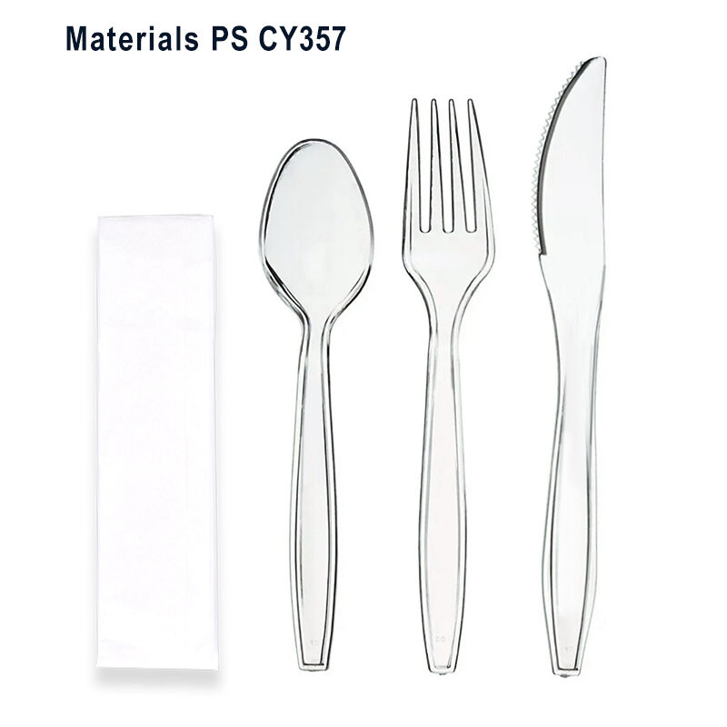 Cuillères en plastique transparentes résistantes, cuillères jetables premium, couverts en plastique durables pour fêtes