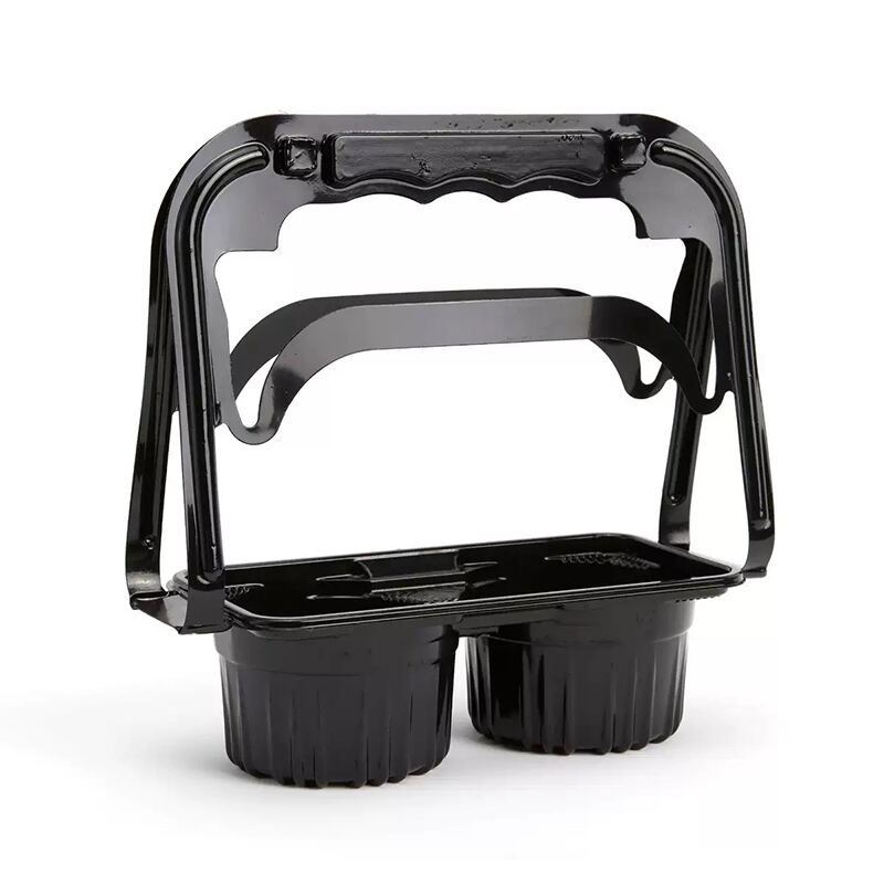 Coffee to Go Carrier Drink Takeout Plastic Cup Holder Drink Carrier With Handle Disposable for 2 4 Cups Box Packaging