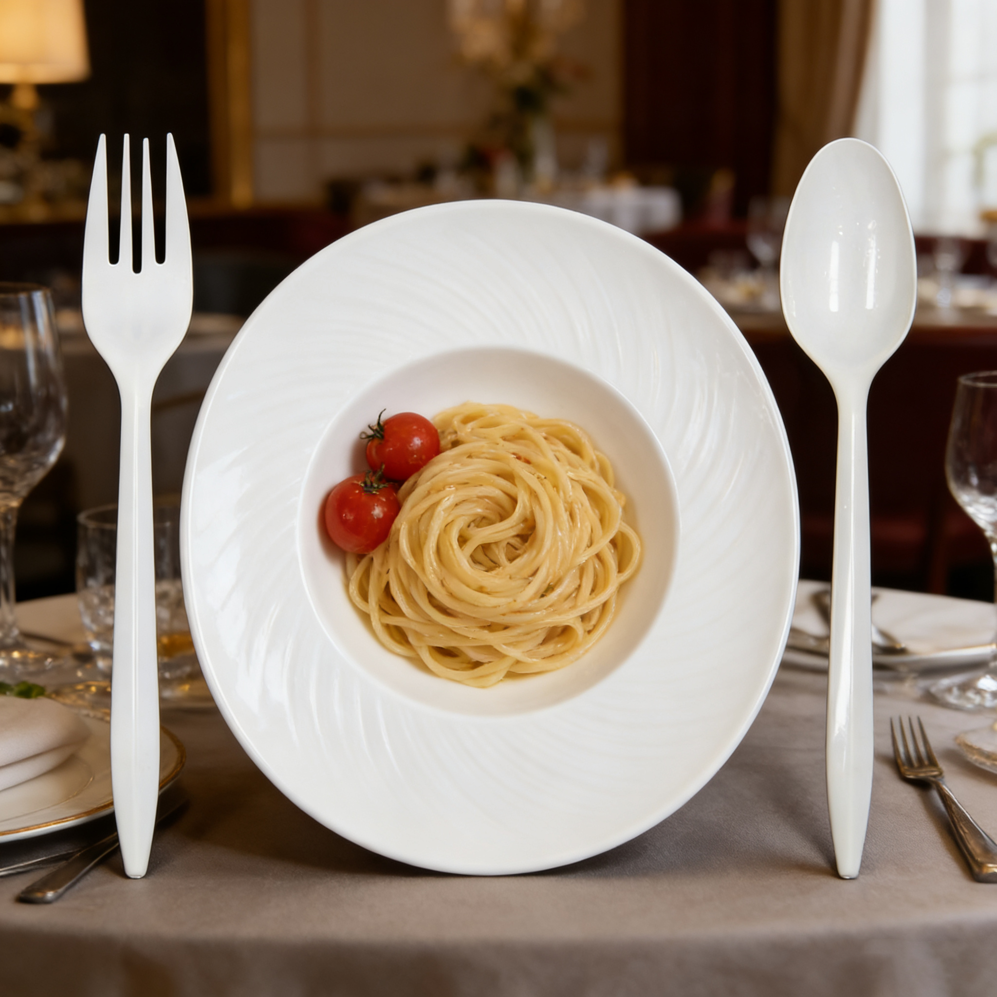 Disposable Plastic Cutlery Fork Knife Flatware Set Biodegradable Compostable Cutlery Set