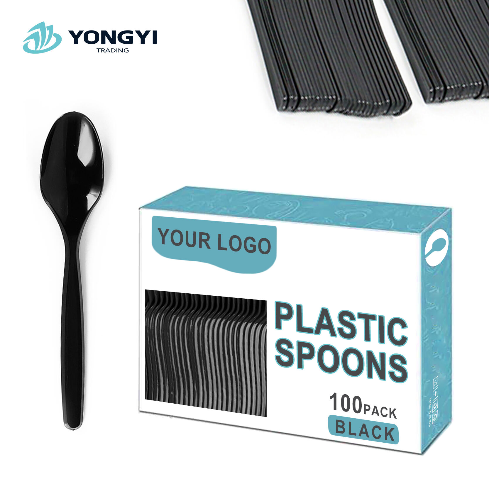  Best-selling disposable PP plastic tableware set with 3.6G spoon