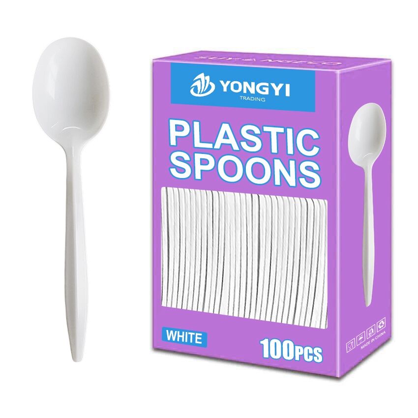  Best-selling disposable PP plastic tableware set with 2.5G spoons