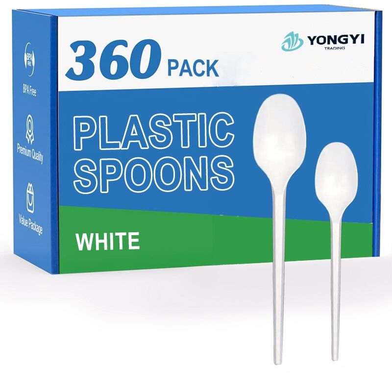 Best-selling disposable PS plastic tableware set with 2.2G spoons