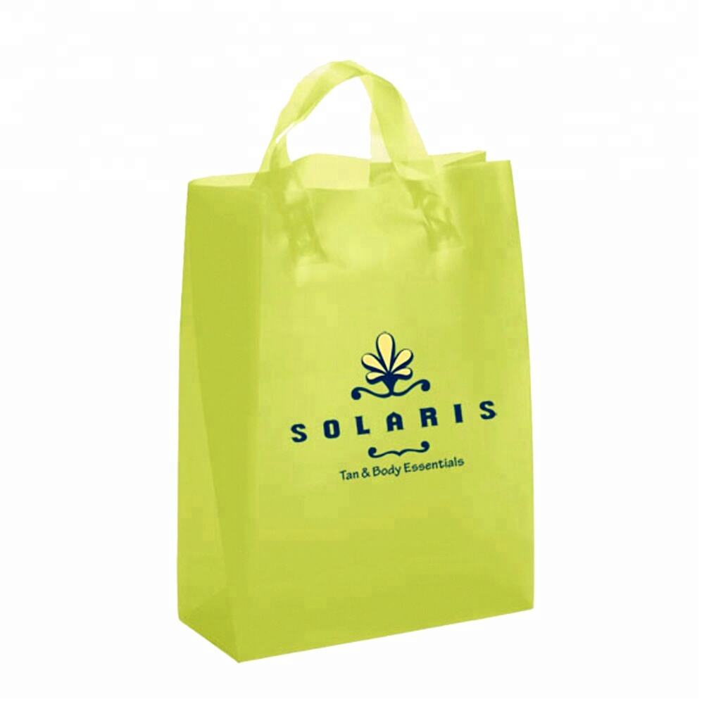 Custom Frosted Loop Handle Bags Wholesale for Retail Packaging