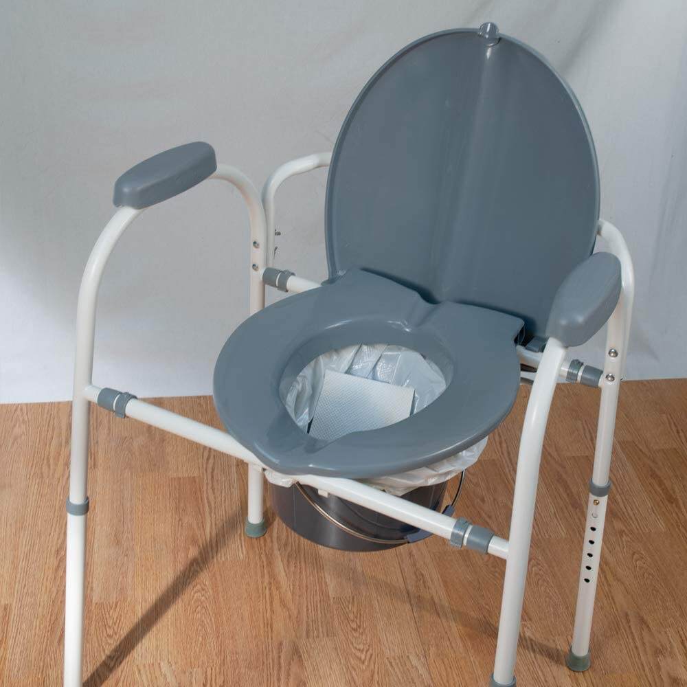 Disposable Commode Liner Bags on Roll | Bedside Commode Chair Liners ...