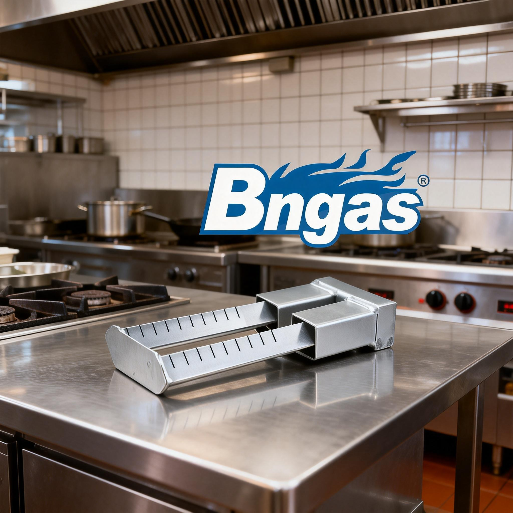 jimeng-2026-01-16-2659-将2杆燃烧器放置在中餐厅后厨的不锈钢操作台上，背景是典型的中餐厅后厨环境，有不锈....png