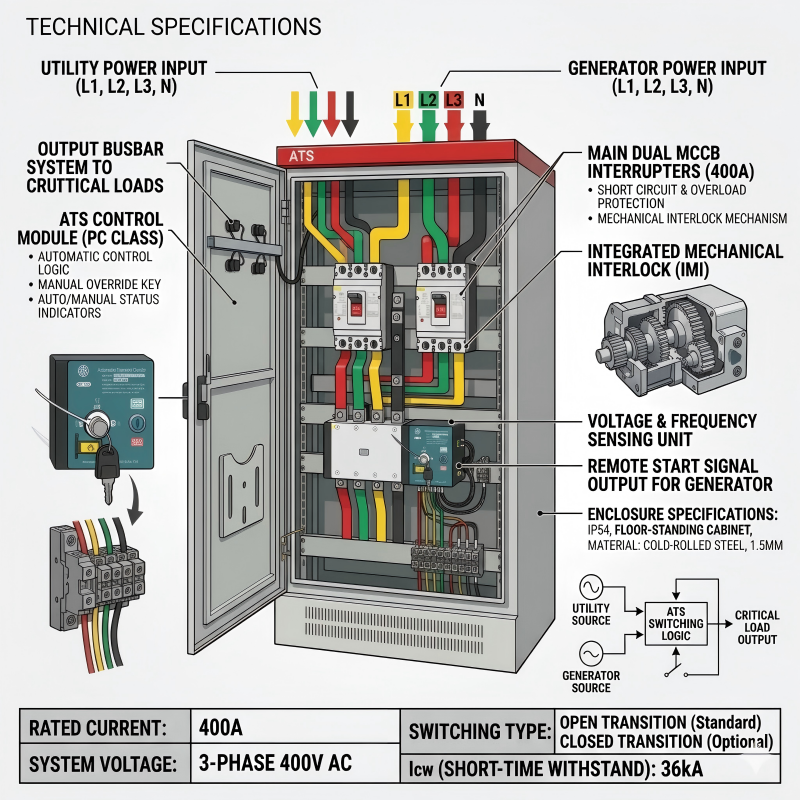 Tarkastelu 400 A:n automaattisista siirtokytkimistä (ATS) varustetuista paneeleista