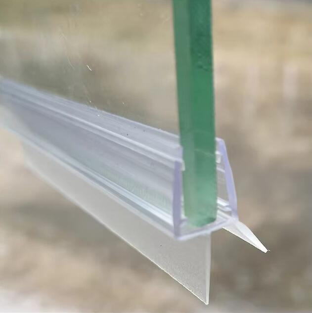 2024 New Hot Sale PVC Bath Shower Screen Bottom Seal Strip Curved Rubber Plastic Seal Strip factory