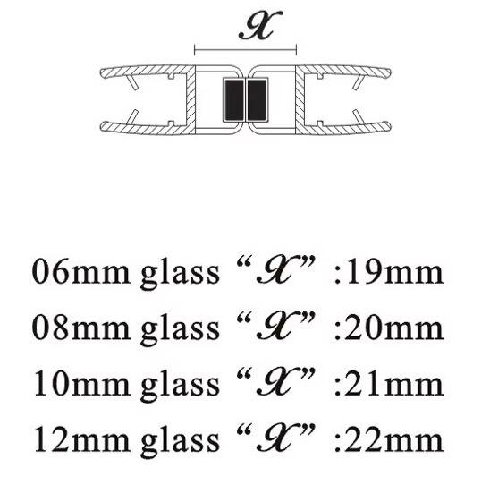 Customized Black Magnetic PVC Seal Strip for Bathroom Glass Door supplier