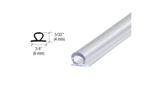SDTBT2 Clear Vinyl Bulb Seal 5/32" Gap with Pre-Applied Tape - 95" Stock Length details