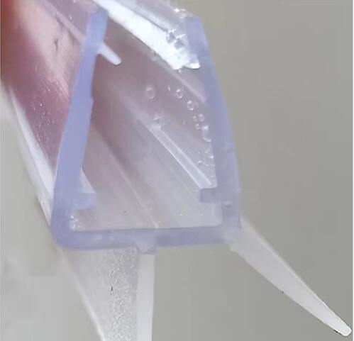 2024 New Hot Sale PVC Bath Shower Screen Bottom Seal Strip Curved Rubber Plastic Seal Strip supplier