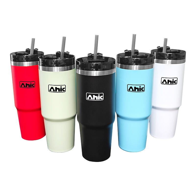 AHT03 Travel mug hot selling tumblers suitable car with straw